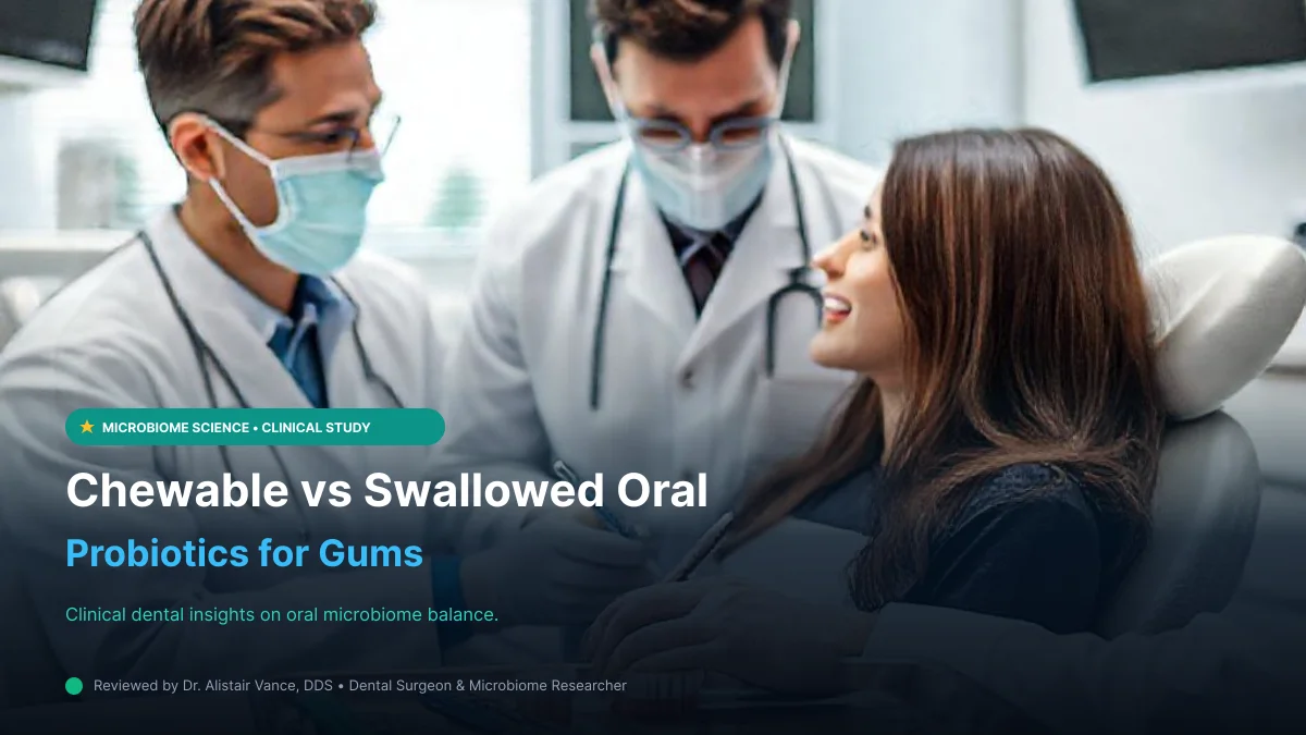 Chewable vs Swallowed Oral Probiotics for Gums
